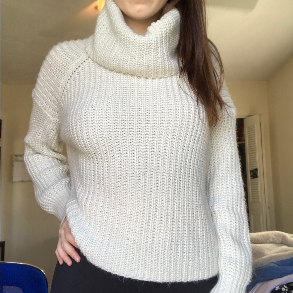 ivory turtle neck sweater
